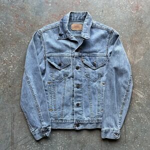 VTG Levi's Orange Tab Denim Trucker Jacket Gray Wash‎ Women's Medium